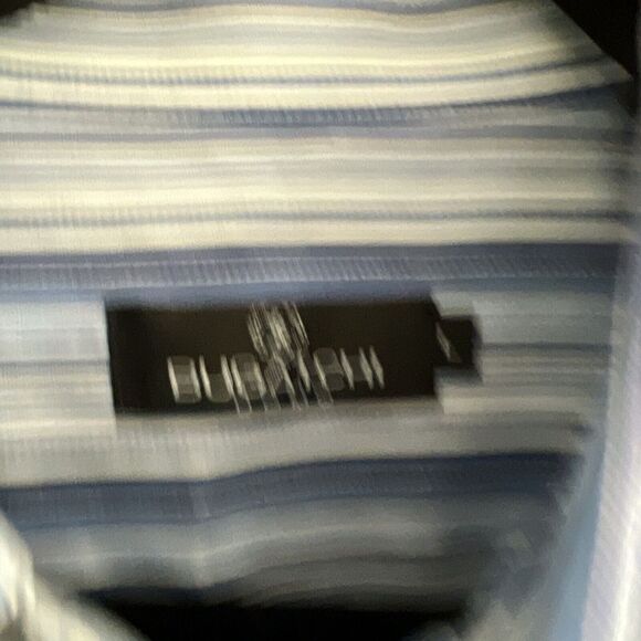 Bugatchi Uomo Dress Shirt Blue Striped Classic Fit Button Up Mens Size Large L - Picture 2 of 11
